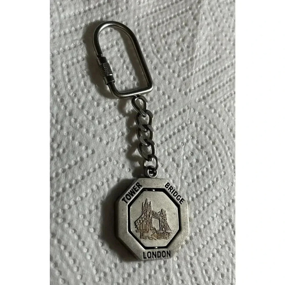 London Spinner Keychain England Souvenir City Sights Spinning Center Keyring - Picture 8 of 12